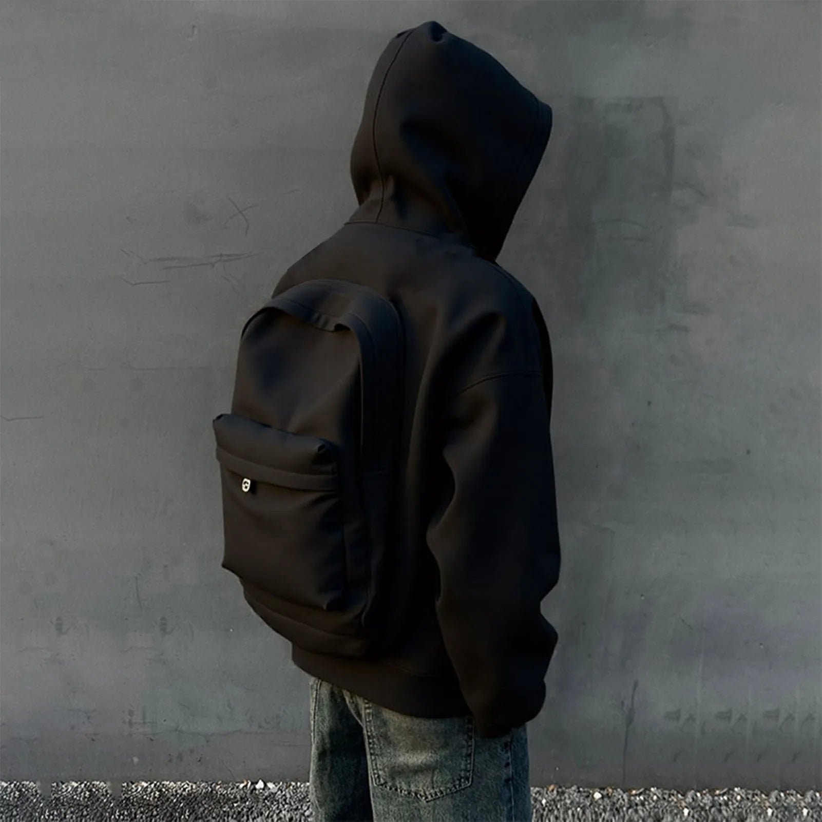 Men Women Travel Hooded Sweatshirt with Backpack Creative Zipper Cardigan  Casual Unisex Lightweight Backpack Hoodie