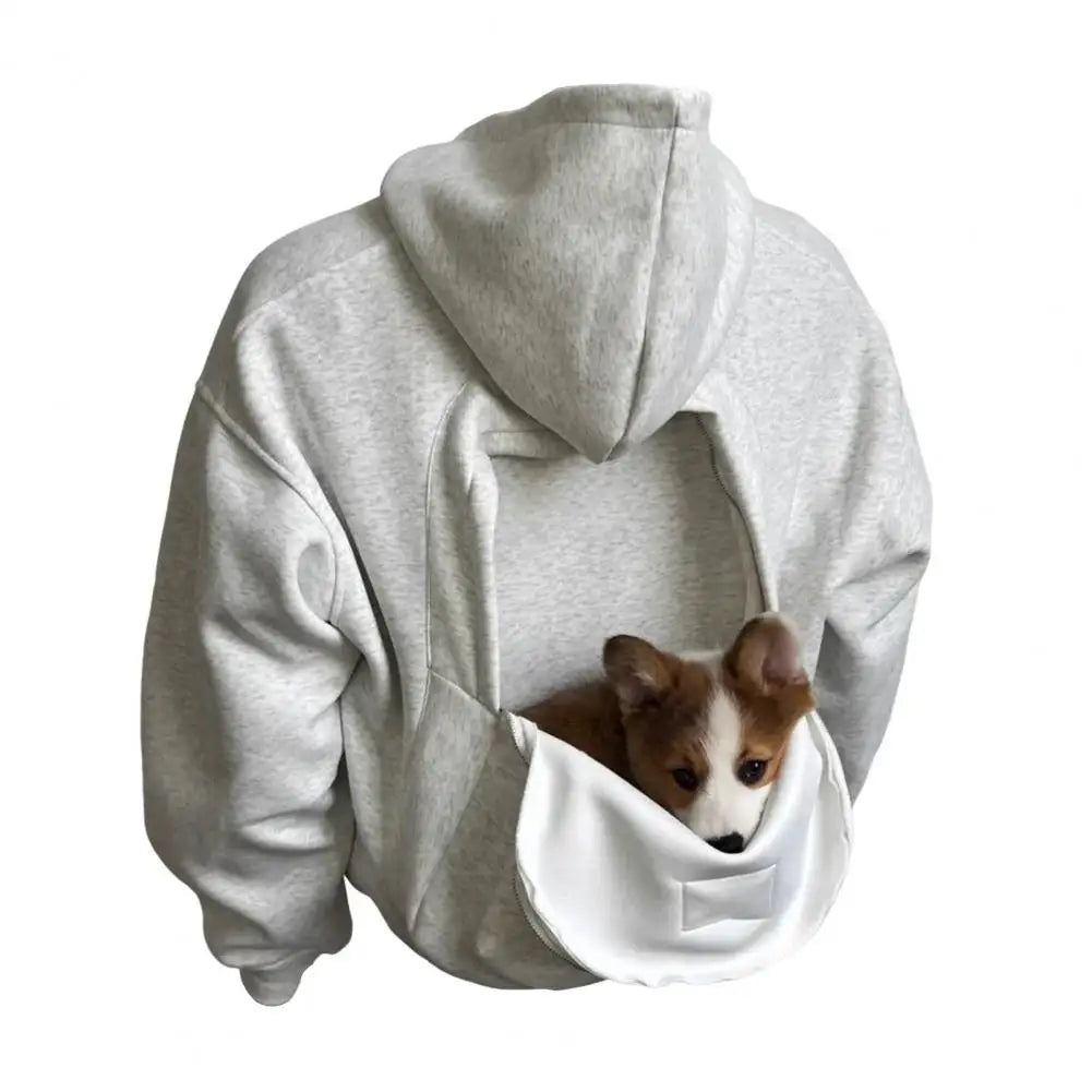 Men Women Travel Hooded Sweatshirt with Backpack Creative Zipper Cardigan  Casual Unisex Lightweight Backpack Hoodie